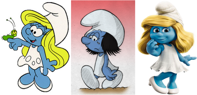 Smurfette-through-the-ages. 