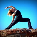 Woman in warrior pose