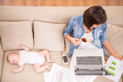 working mum on maternity leave