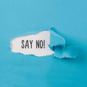 Learning to say no