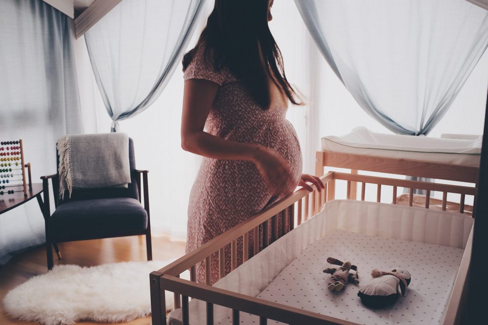 pregnant, new mum, looking into nursery