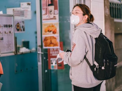 woman wearing a face mask, returning to work after lockdown, COVID-19, preparedness, anxiety