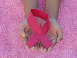 Pink ribbon for an awareness of Breast Cancer Day