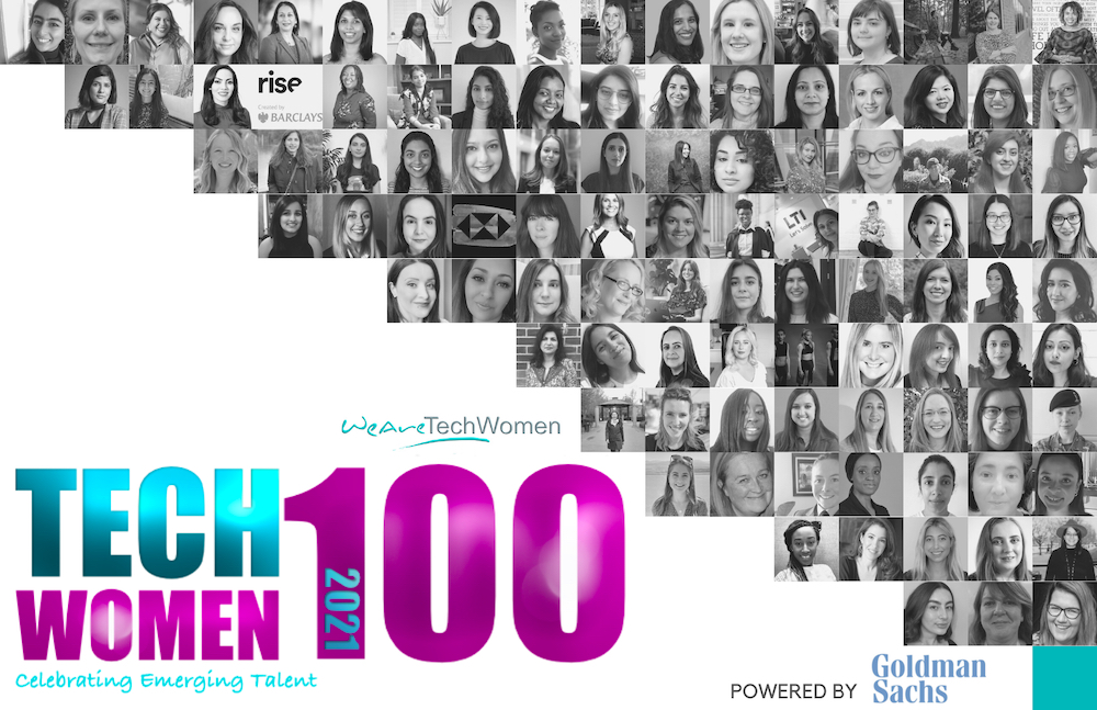 TechWomen100 Award Winners 2021 banner