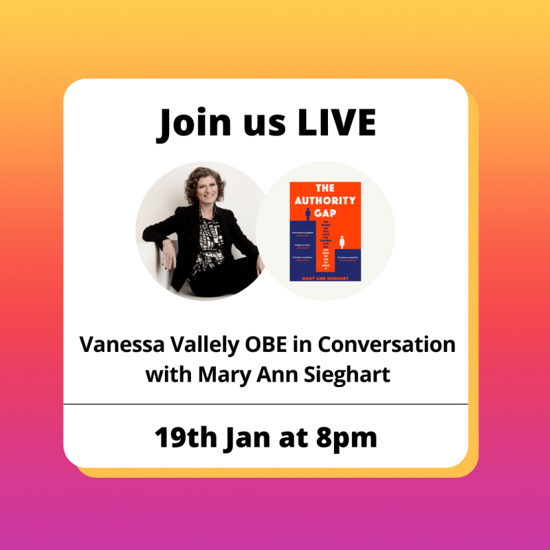 Vanessa Vallely OBE in Conversation with Mary Ann Sieghart