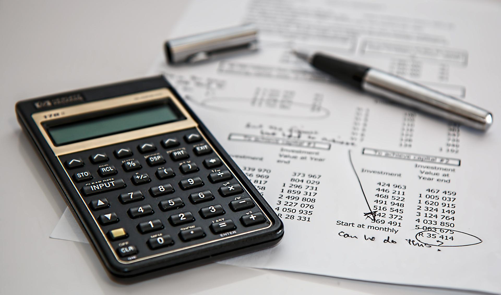Calculator, accounting, financial data