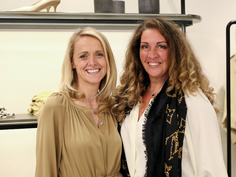 Kate Stephens and Vanessa Vallely OBE at Theory's Be Heard Fireside Chat event