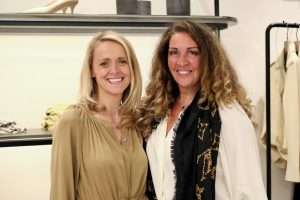 Kate Stephens and Vanessa Vallely OBE at Theory's Be Heard Fireside Chat event