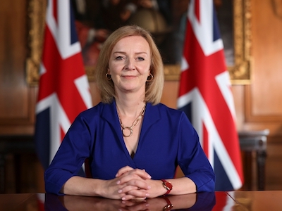 UK Foreign Secretary Elizabeth Liz Truss hold a meeting at the U.S. Department of State in Washington, D.C., on September 15, 2021.
