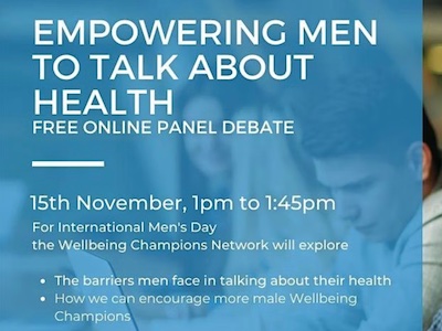 Empowering men to talk about their health event, IMD