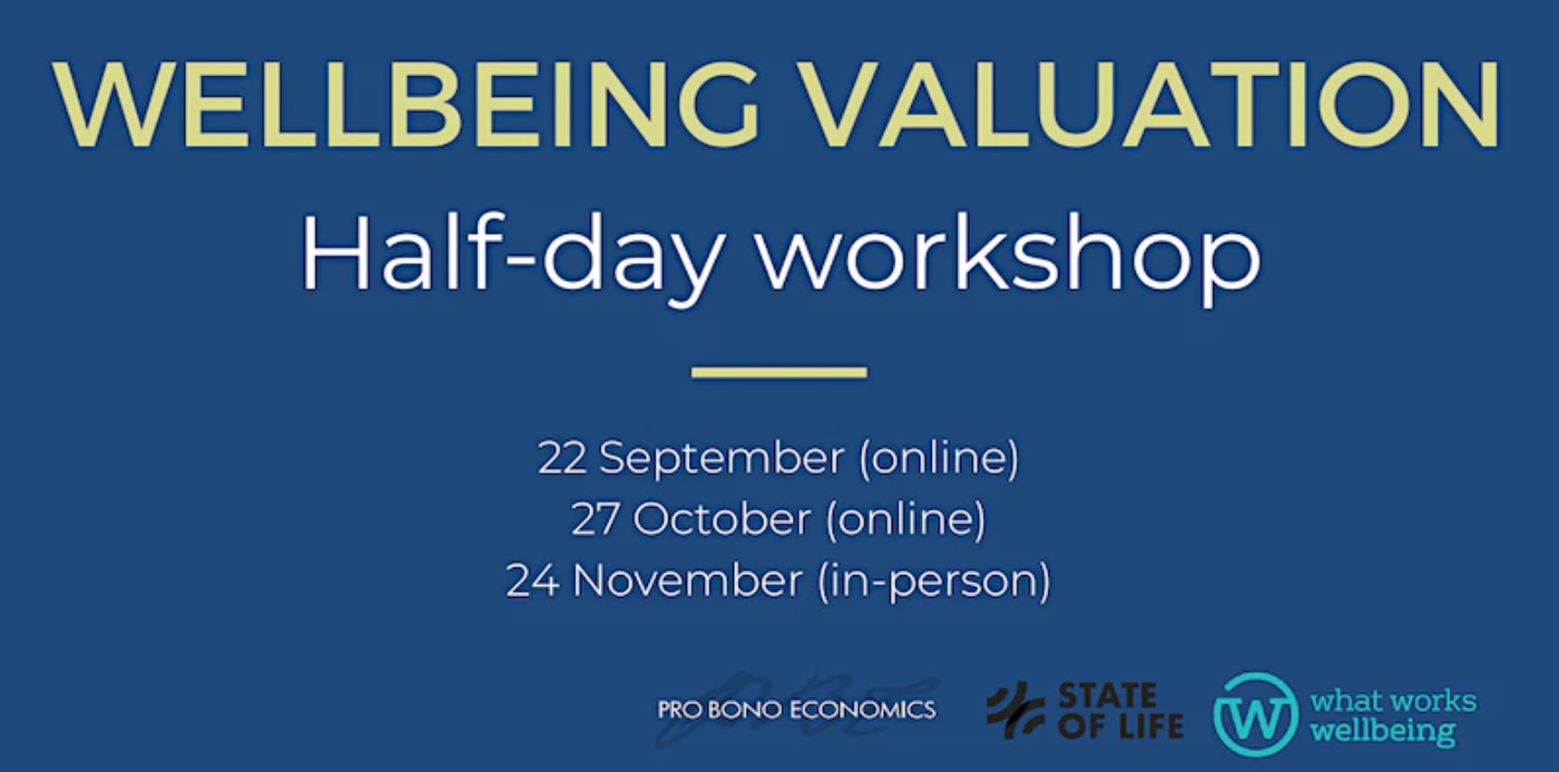 Wellbeing Valuation Workshops