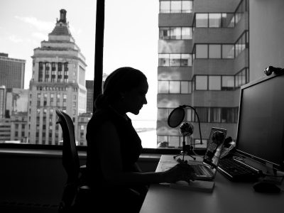 Woman working in office, gender discrimination, businesswoman