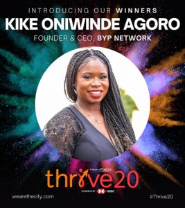 Kike Oniwinde Agoro Thrive20 card
