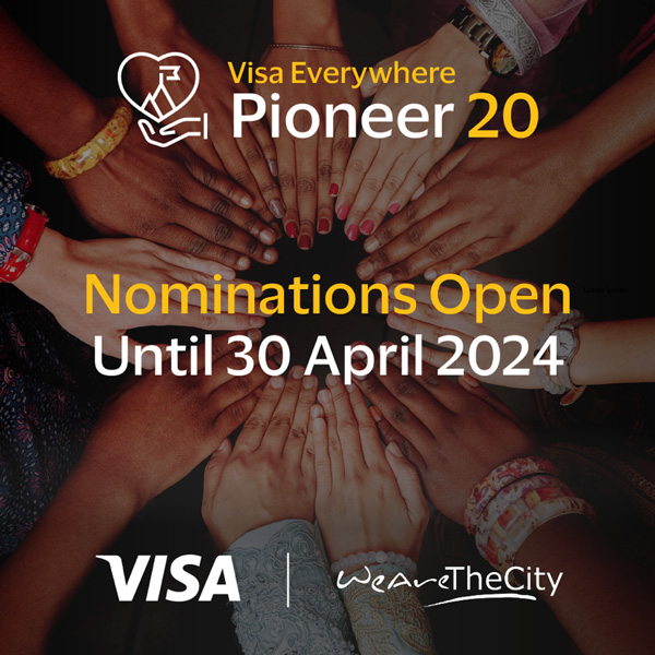 Visa - WeAreTheCity - Pioneer 20 - nominations open