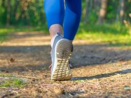 woman walking in the park