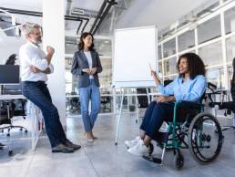 employee with wheelchair disabilities