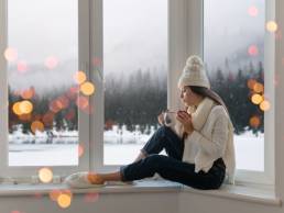 woman alone at christmas