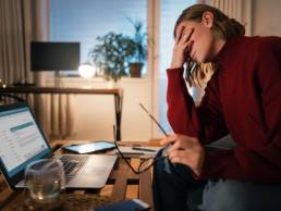 remote worker frustrated working from home